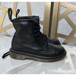 Dr Martens 1460 J SOFTY T LEATHER LACE UP BOOTS Girls Or Boys Us Sz 12 Uk 11
